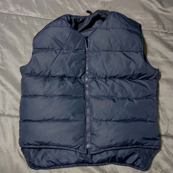 Vintage Comfy Men's Large Western Puffer Vest Goose Down 70's-80's USA Ski Hippy - Picture 13 of 16